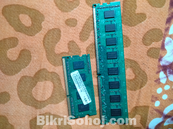 2Gb desktop & 1 gb laptop Ram